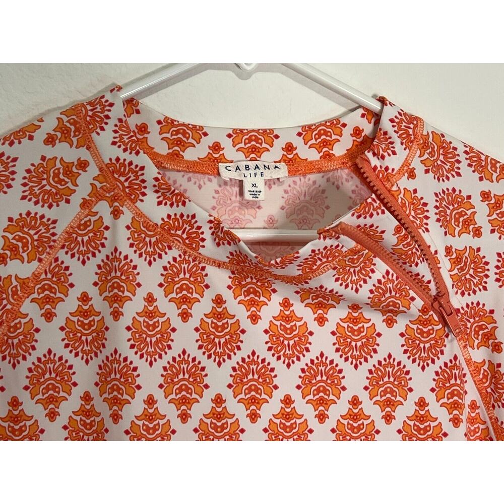 CABANA Life Nantucket Swim Shirt CORAL XLARGE UPF50 Beach VaCaTioN Wicking - Picture 4 of 12